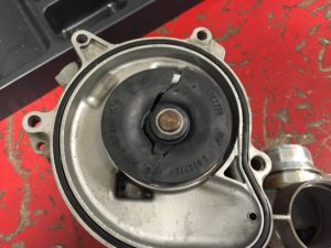 A Water Pump With A Damaged Impeller Caused The Engine To Overheat.